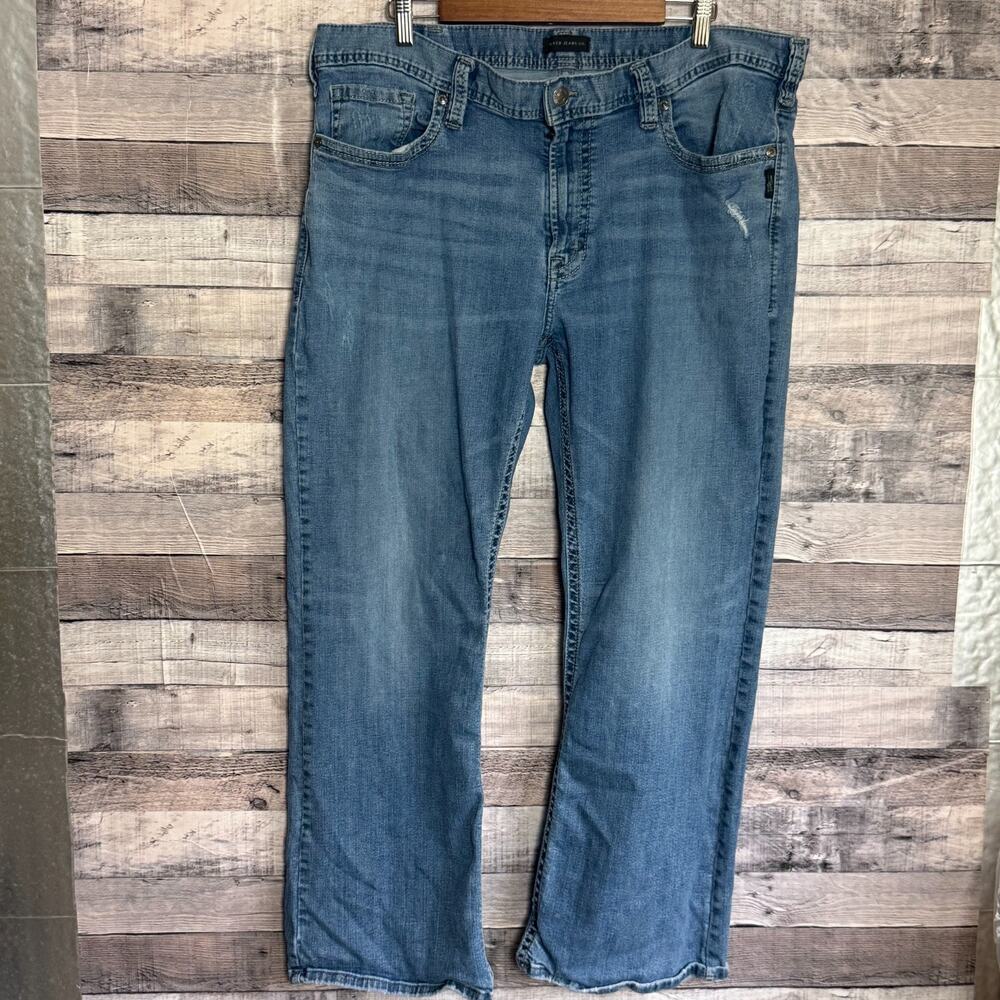 Silver Jeans Craig Bootcut Jeans Mens 40x30 Straight Medium Wash Stretch Denim